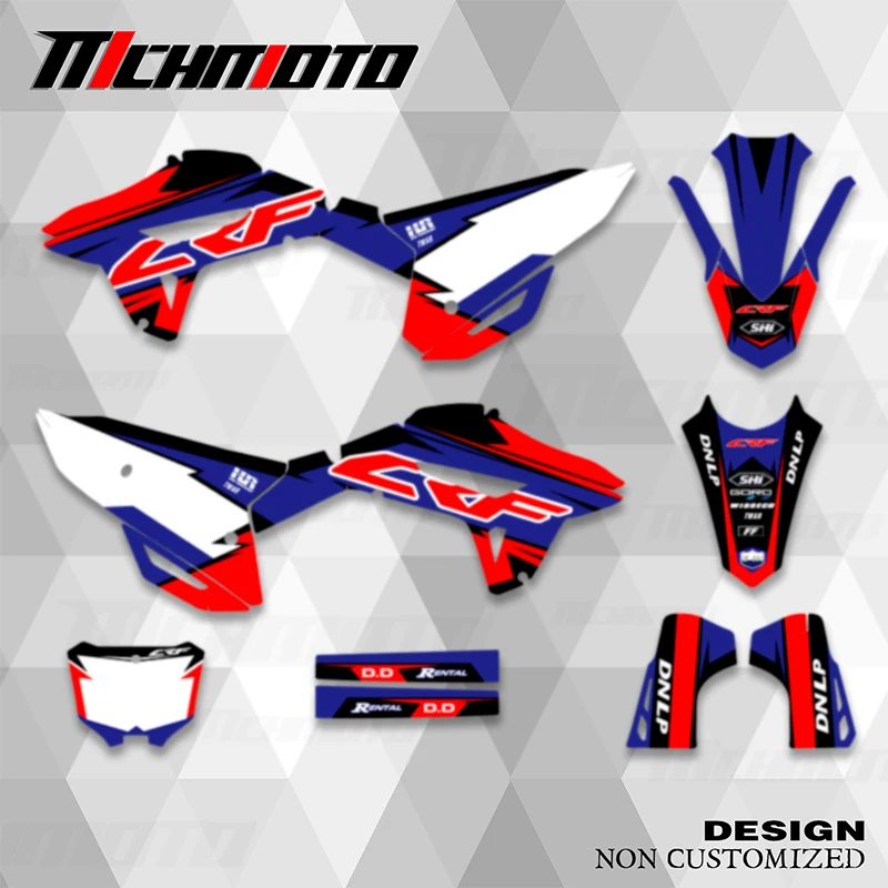 

MCHMFG For HONDA CRF 450 450R 2021 2022 2023 CRF 250 250R 2022 2023 2024 Full Graphics Decals Stickers Motorcycle Background