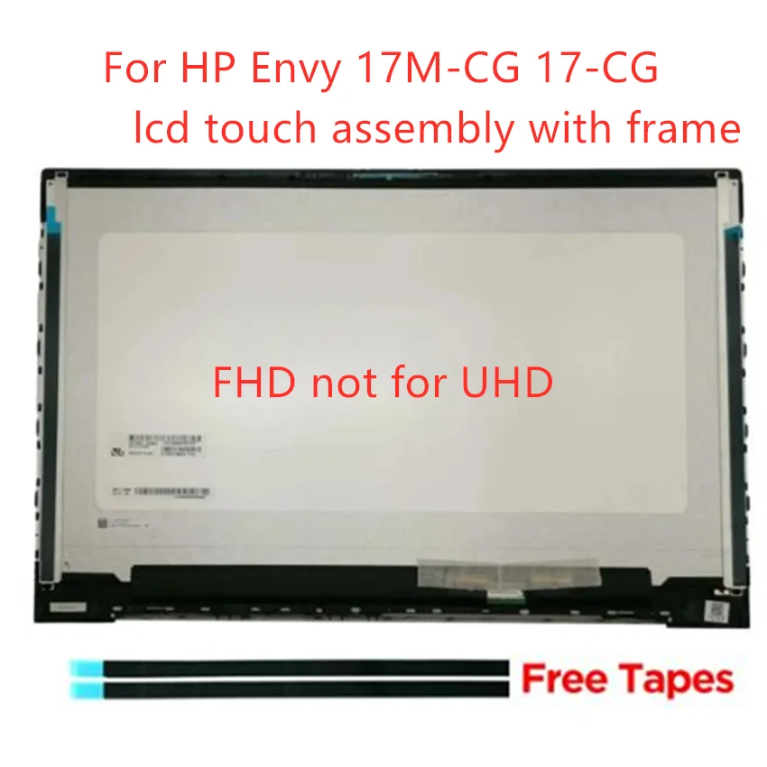 

L87971-001 L87972-001 17.3" FHD 1080P For HP Envy 17m 17-cg 17m-cg LCD Screen Laptop Replacement Assembly Touch Display Panel