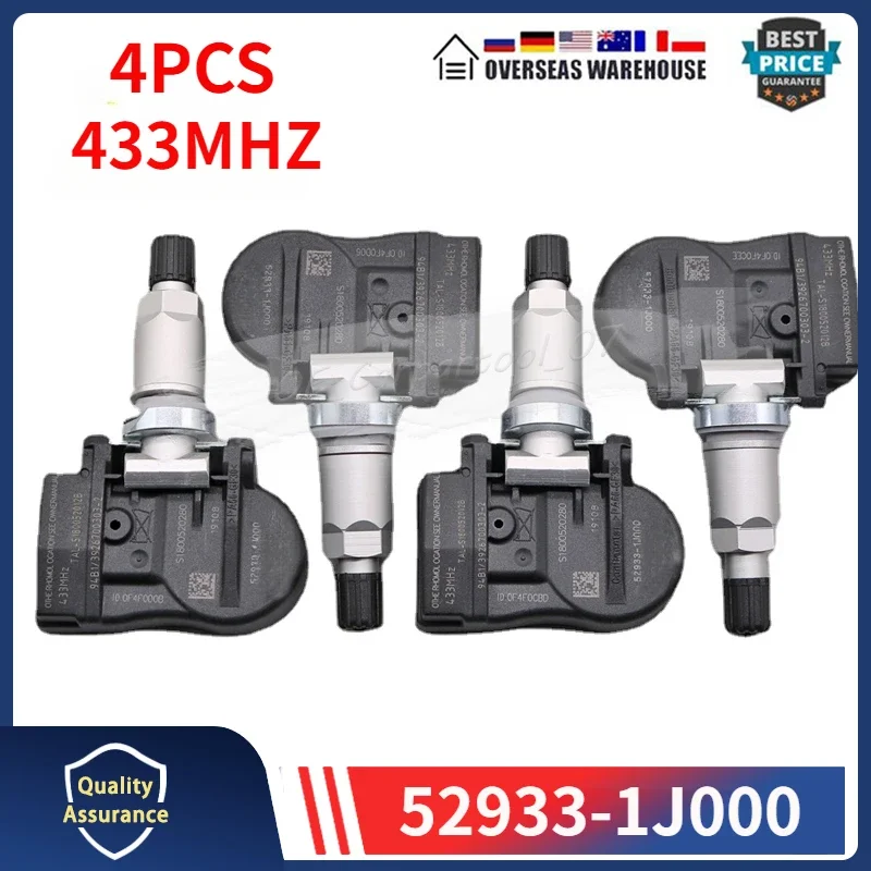

52933-1J000 TPMS Car Tire Pressure Sensor For 2010-2014 Hyundai Sonata VI [YF] I20 [PB] 2009-2012 Kia Sorento II [XM] Soul [AM]
