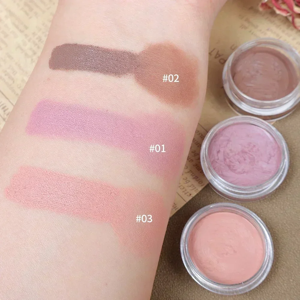 Matte Lidschatten creme Glitzer Pfirsich rosa lila erröten nackt braun Gesichts kontur wasserdicht dauerhafte Lidschatten Primer Basis Make-up