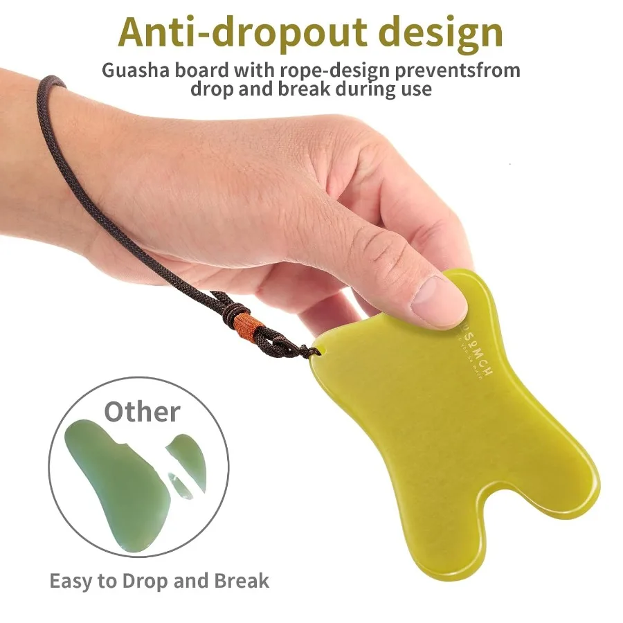 Gua Sha Facial ชุดเครื่องมือสีเขียวหยกหินเครื่องนวดหน้าสําหรับ Sculpting AntiAging Skin Care เครื่องมือ Amethyst Facial Roller สําหรับ