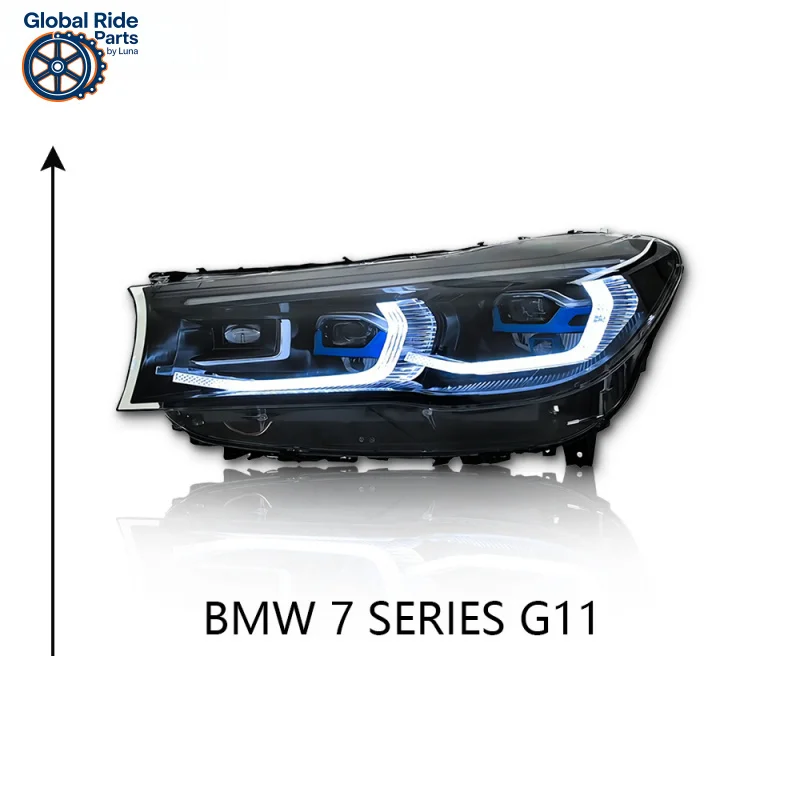 

Suitable for 16-18 BMW 7 Series G12 Headlight Assembly Modification New Blue Frame LED Lens Daytime Running Lights