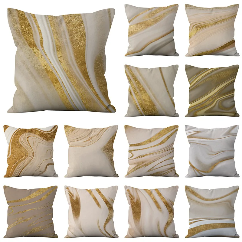 

Marble Pattern Pillow Cover Polyester Printing Home Pillow Cushion Cover. Home Furnishing Decoration