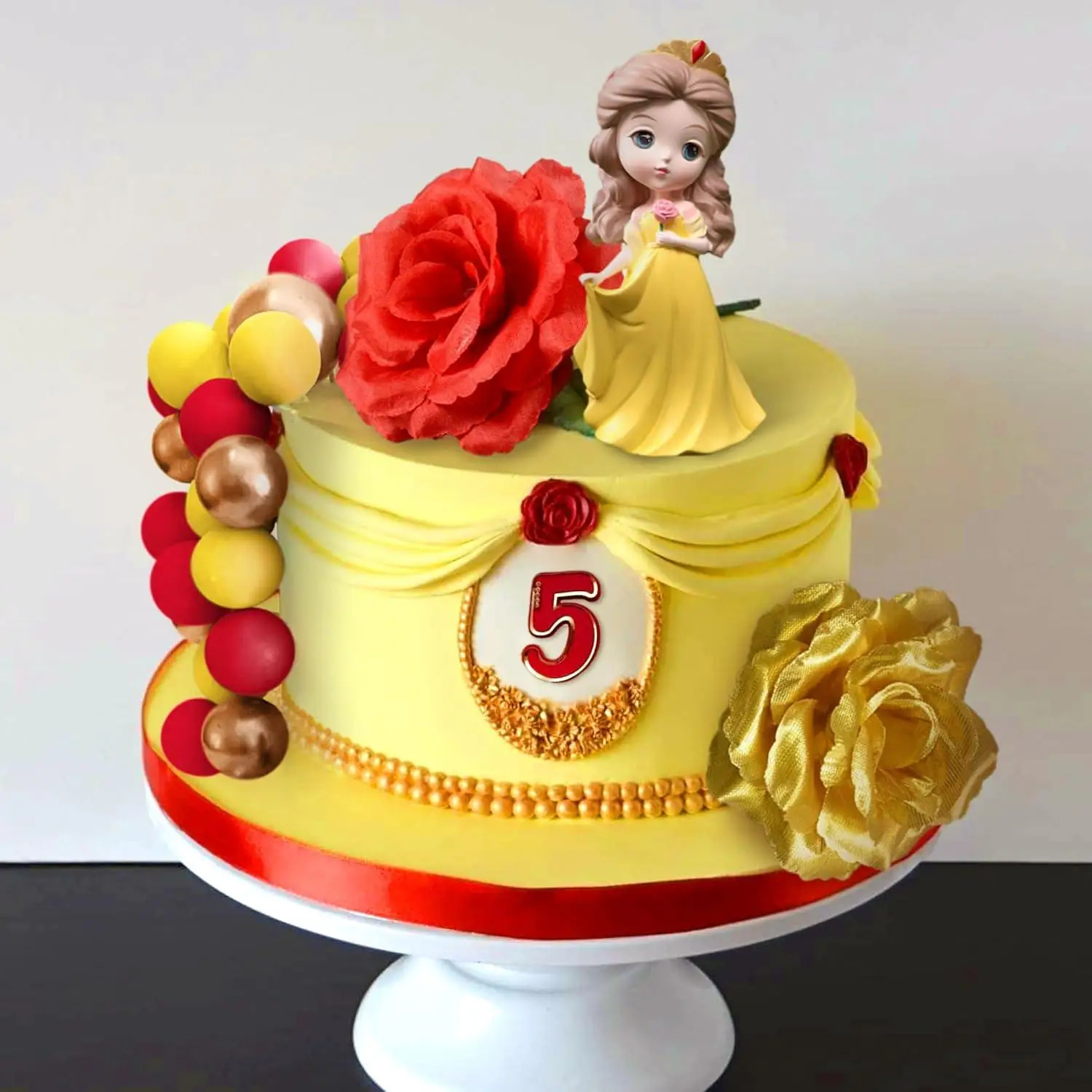 Luxury Princess Cake Decorations Princess Cake Topper Princess Castle Cake Toppers For Girls Birthday Party Supplies Favors view 5