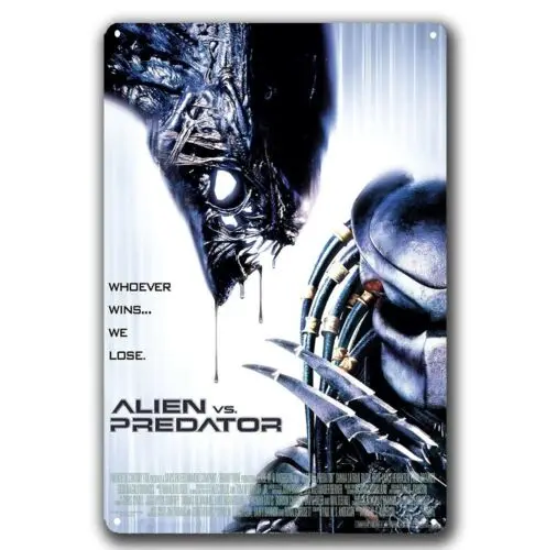 

Aliens vs Predator Movie Metal Poster Tin Sign - 20x30cm Plate