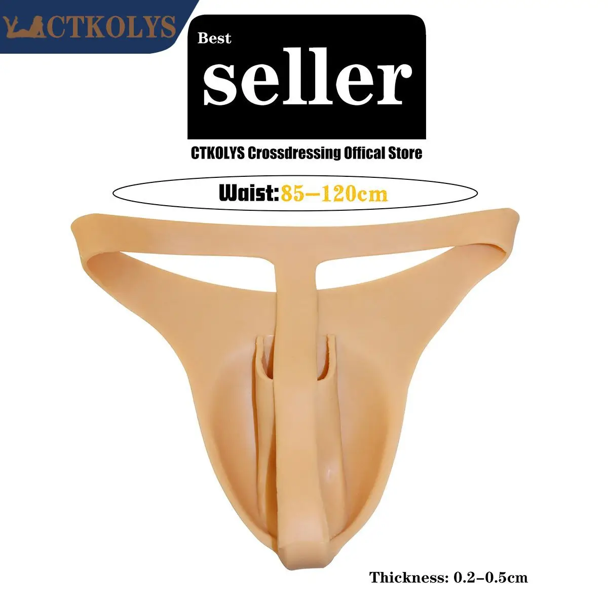 CTKOLYS Transgender Fake Vagina Realistic Pussy Underwear Men Silicone Panties for Cosplay Drag Queen Shemale Crossdress