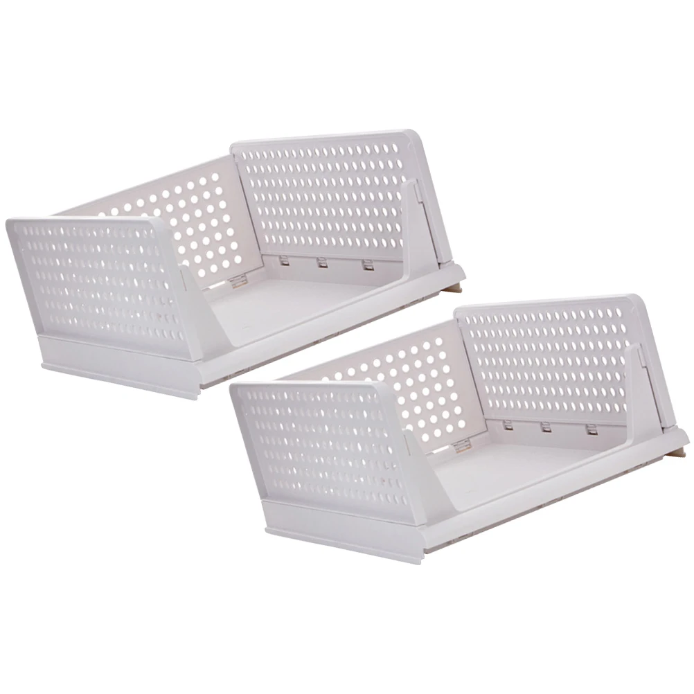 

2PCS Stackable Clothes Drawer Wardrobe Closet ganizer Plastic Storage Box Tshirt Pants Shelves Moldproof Solution