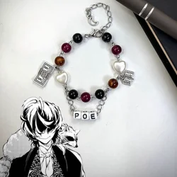 handmade BSD bracelet Edgar Allan Poe Bungou Stray Dogs Inspired Bracelet and earrings anime Y2k