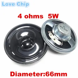 2pcs Ultra-thin speaker waterproof 4 ohms 5 watt 5W 4R loud speaker Diameter 66MM 6.6CM thickness 18MM