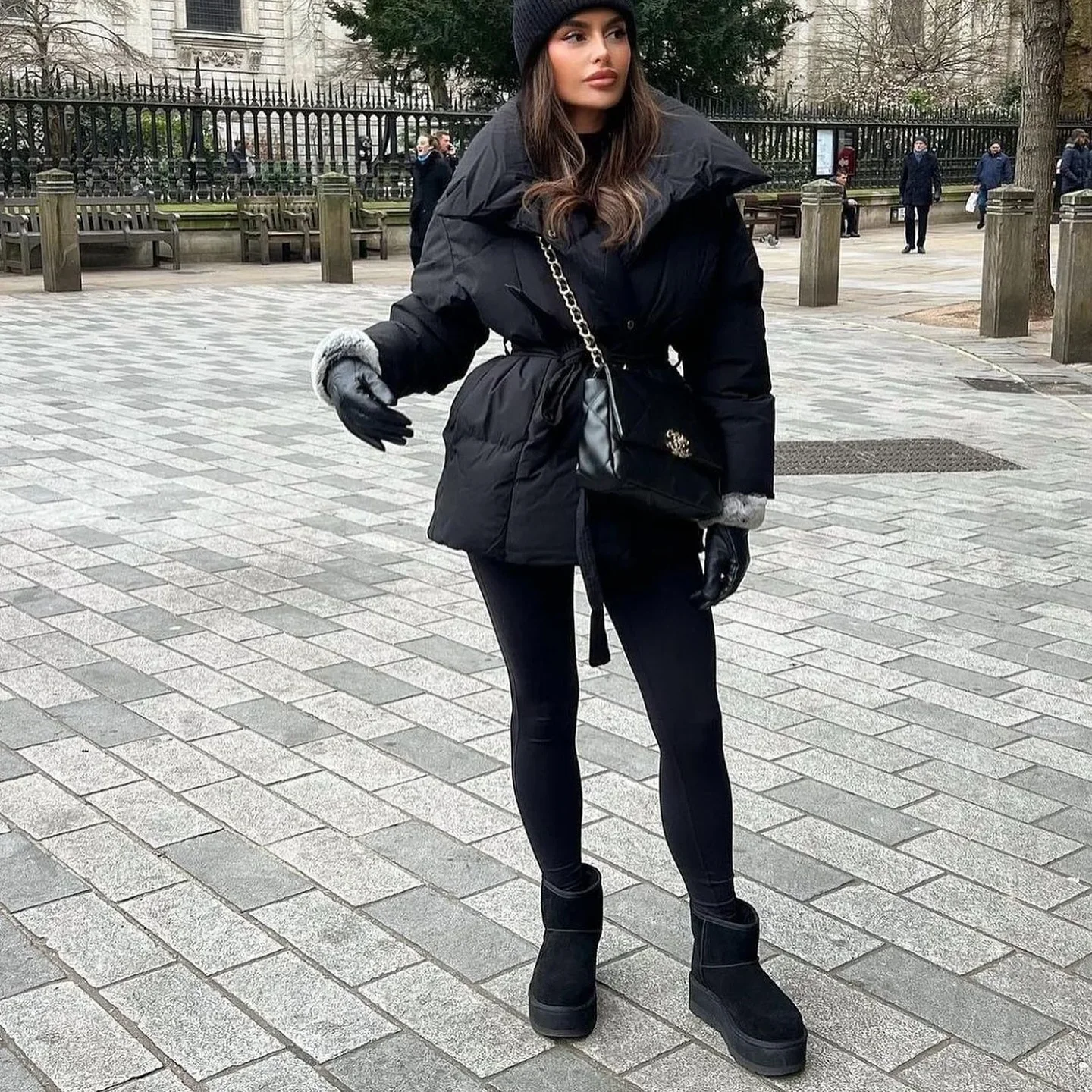 여성용 솔리드 패션 라펠 타이업 코튼 코트 긴 소매 허리 조임 따뜻한 루즈 자켓 여성 캐주얼 출퇴근 겨울 외투