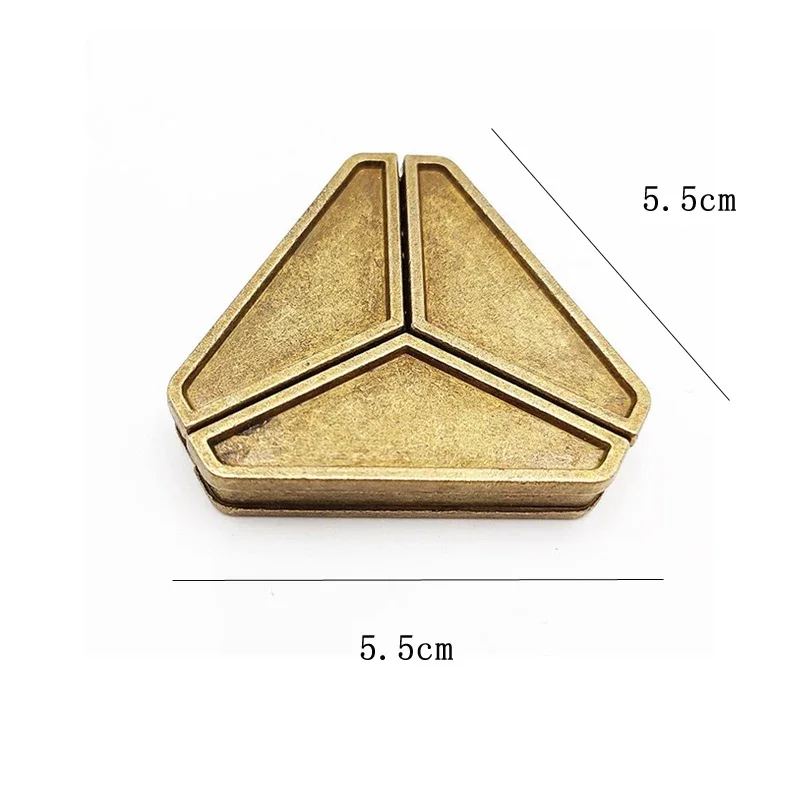 Triangle Lock Puzzle Unwrap Toys Metal Puzzles Brain Teasers IQ Games For Adults Kids  Educational Puzzle Toy