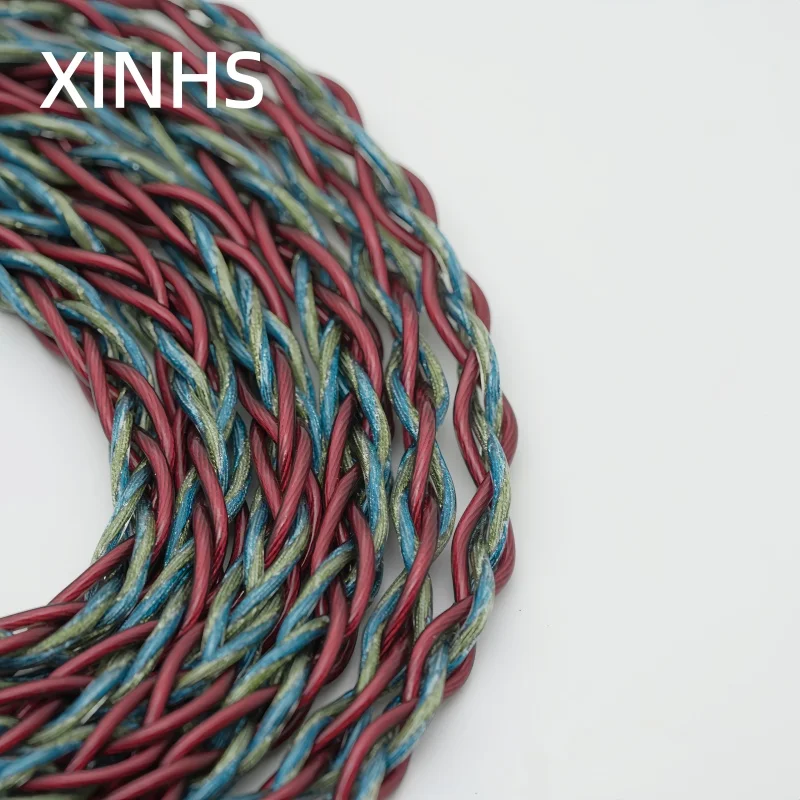 XINHS XH03 Wildweave Dream 8-Core 7N OCC versilbertes HIFI IEM-Kabel, 2Pin/MMCX/IE900, 2,5/3,5/4,4mm Stecker – Detail 2