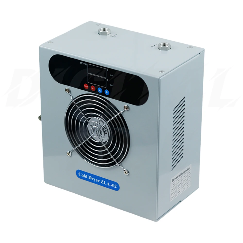 120L/min Refrigerated Gas Dryer Air Compressor Compressed Air Drying Water Removal Filtration Automatic Drainage Cold Dryer