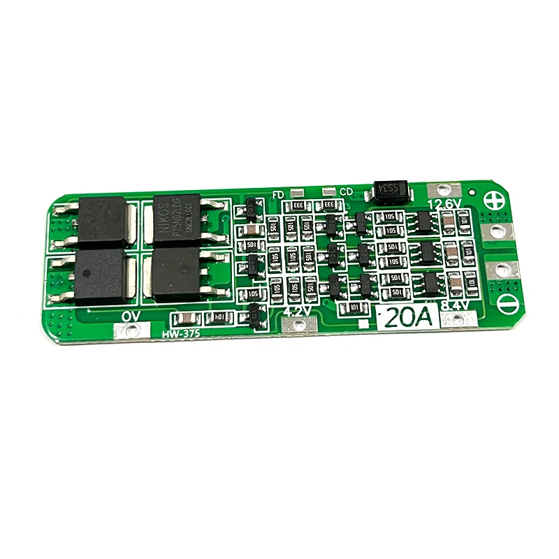 50PCS 3 Series 12V 18650 20A BMS Charger Li-ion Lithium Battery Board Circuit 11.1V 12.6V