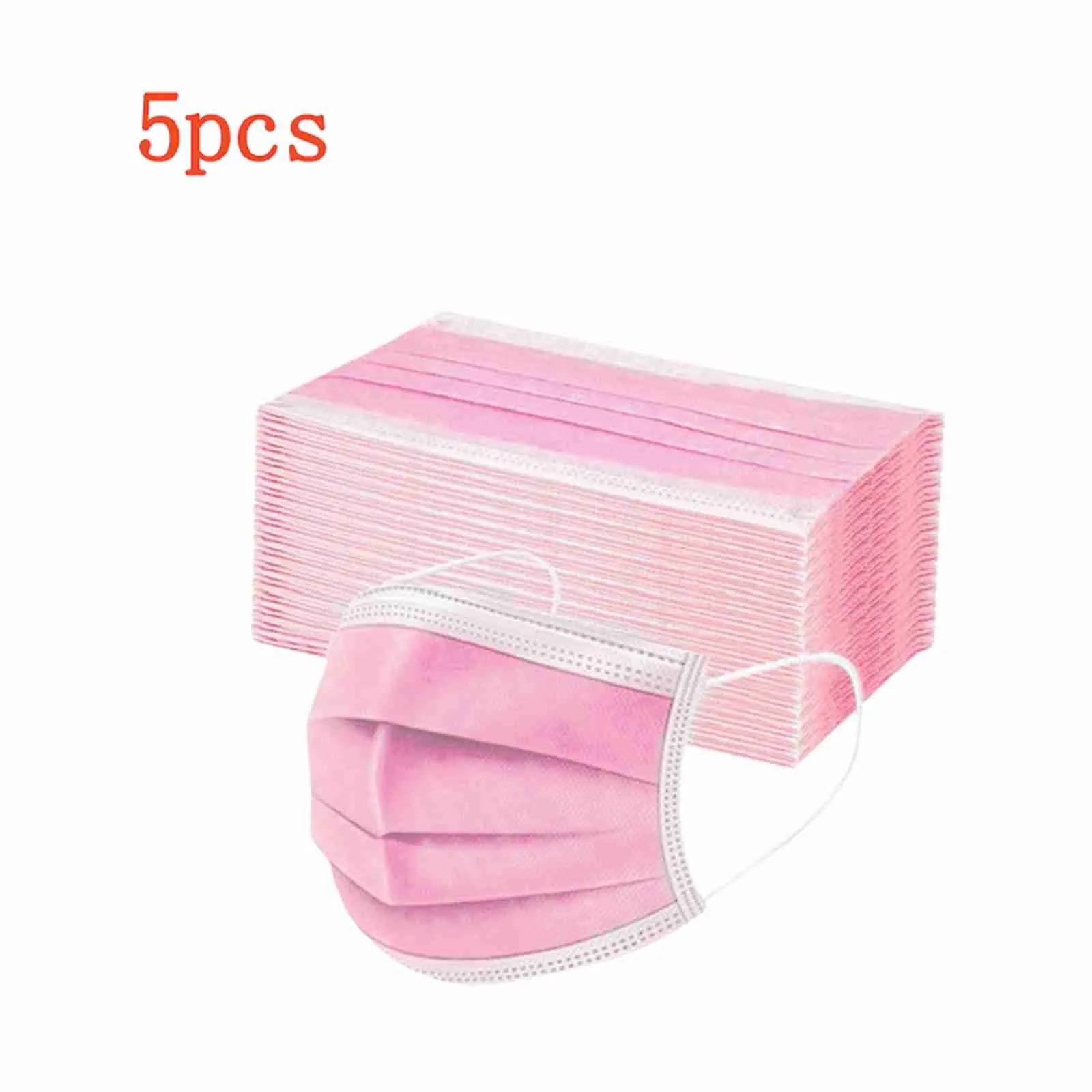 Women Man Solid Mask Disposable Face Mask 3Ply Ear Loop Anti-PM2.5 Mask Outdoor Dust-Proof Face Protective Mask Disposable Mask