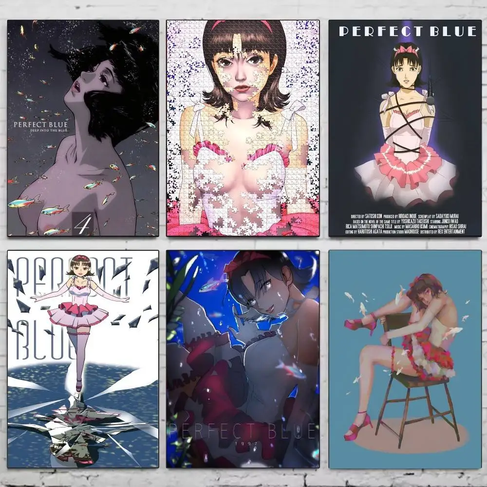 اليابان أنيمي الكمال الأزرق المشارك ذاتية اللصق الفن مقاوم للماء ورقة ملصق مقهى بار غرفة جدار ديكور