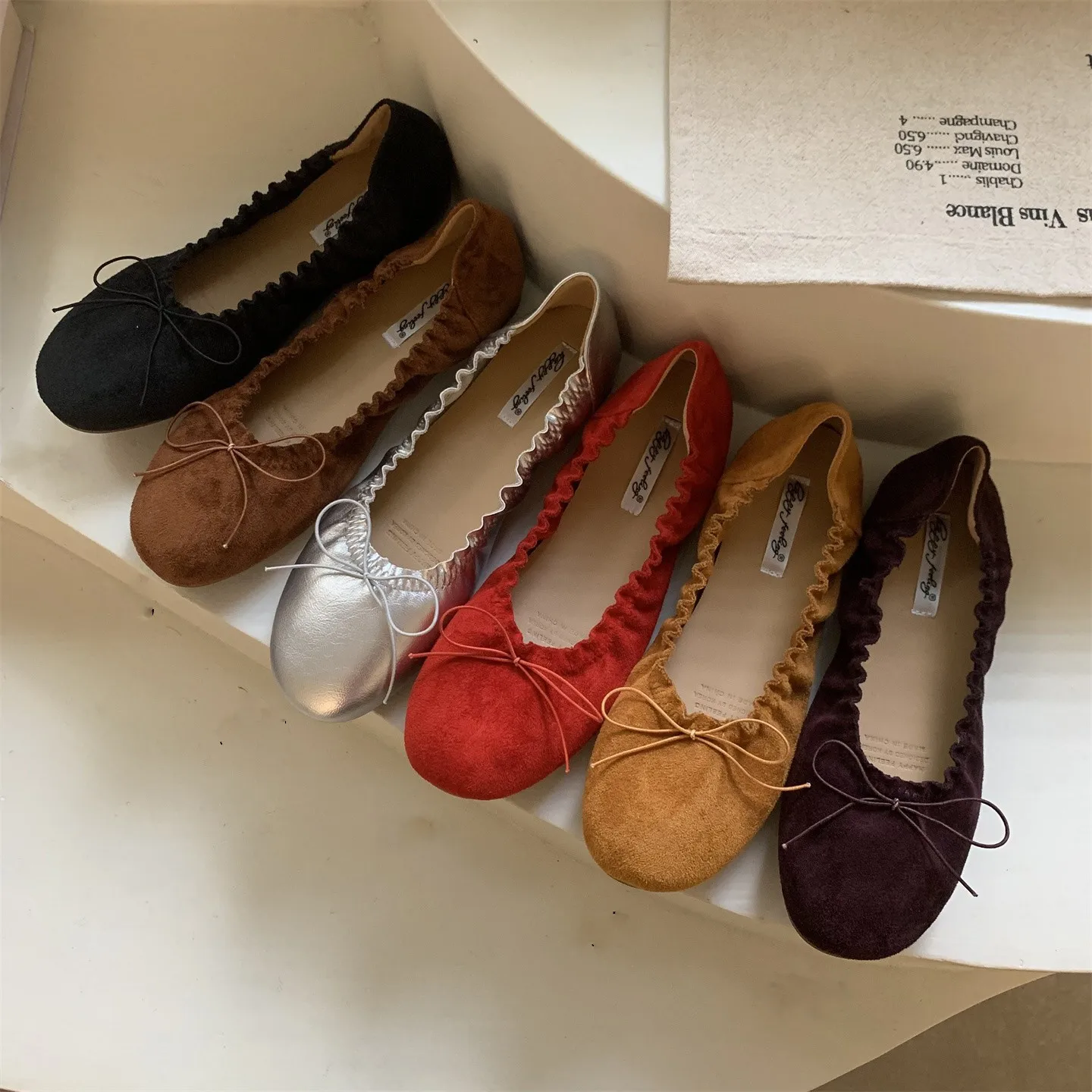 

Bailamos Фирменная Новинка, женские модные балетки без шнуровки с круглым носком и бантом, мягкие женские повседневные балетки на плоской подошве