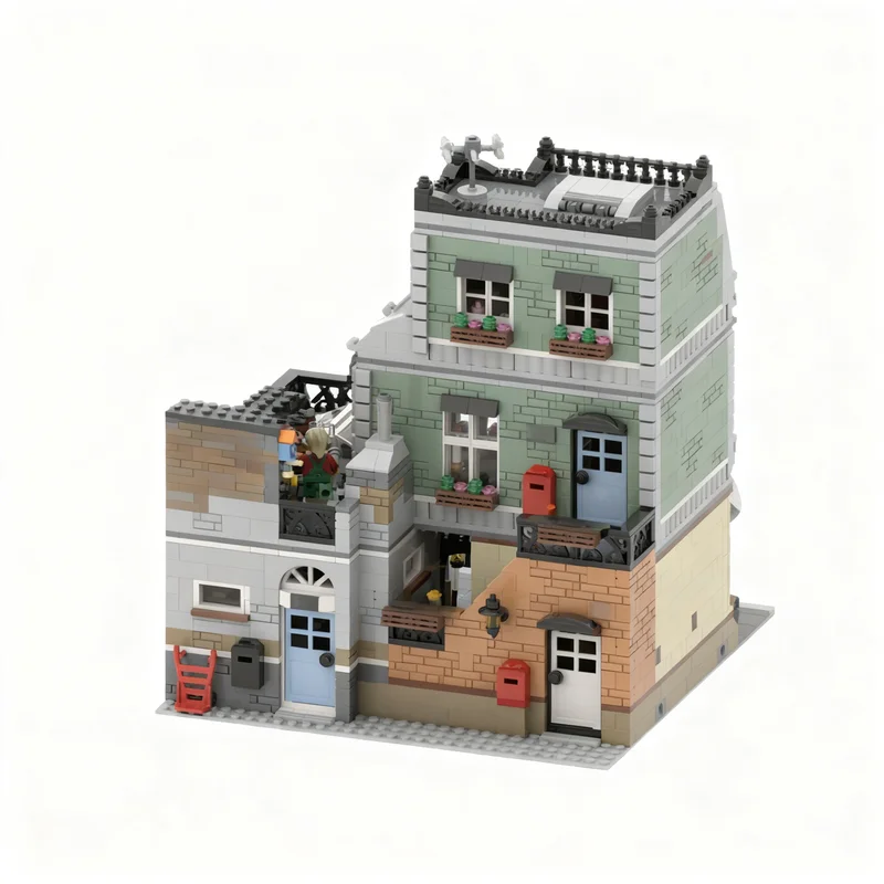 3627pcs MOC Carpenter S Shop Modular Streetscape Model Building Blocks Toys Construction Christmas Gift Idea Assemble DIY Kids