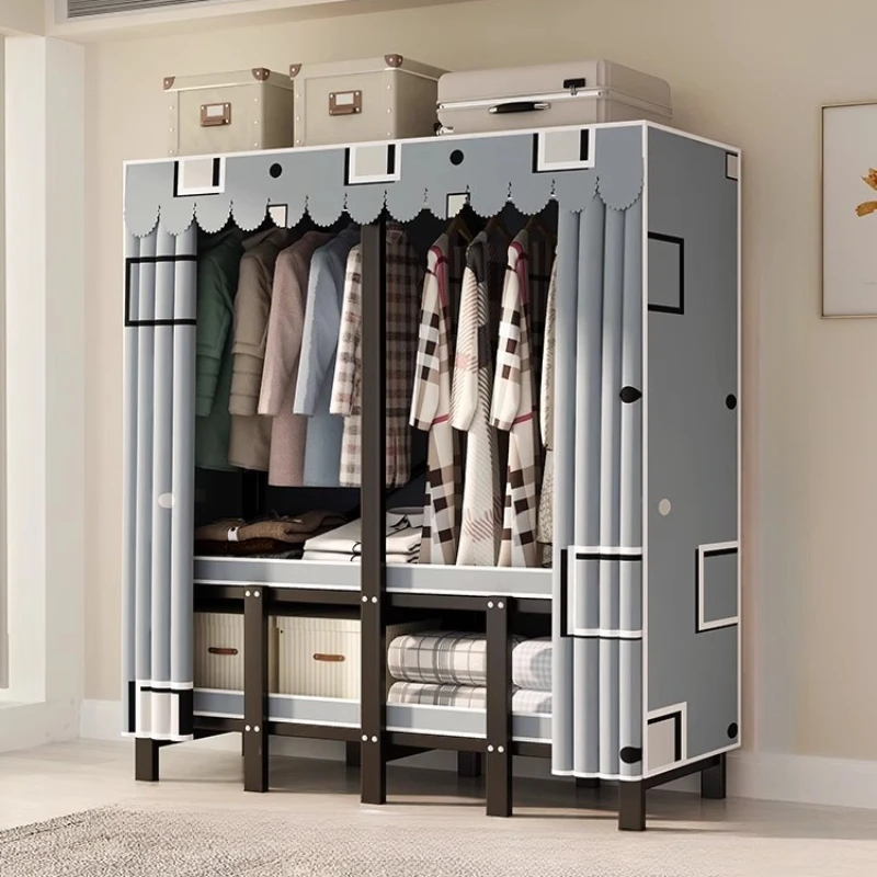 خزائن ملابس معلقة كبيرة من القماش عرض منزل للبالغين خزانة قابلة للطي منظم غرفة النوم أثاث Roupeiros De Quarto #4