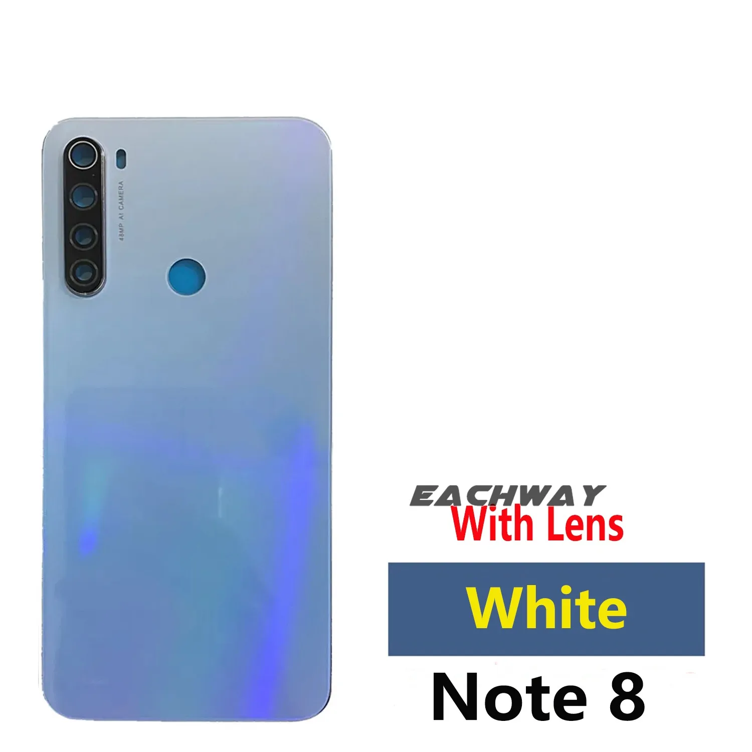 Glass For Xiaomi Redmi Note 8 Pro Battery Cover Back Panel Note 8 Rear Housing Case For Redmi Note 8T Back Cover With Lens