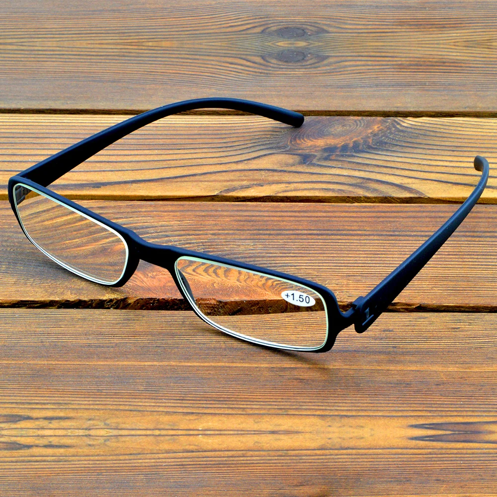 

Business Rectangle Black Frame Full-rim Spectacles Simple Style Reading Glasses +0.75 To +4