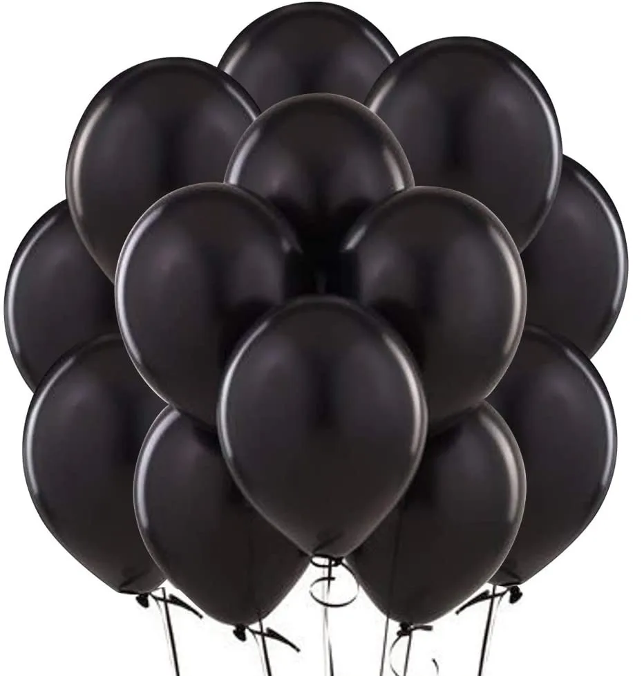 100cs Black Latex Balloons, atmosphere decoration balloons, wedding, birthday, festival party decoration balloons