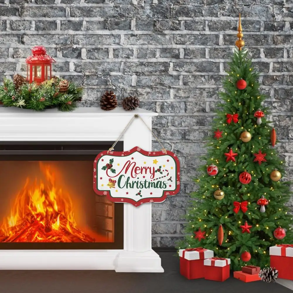 

Christmas Door Sign Festive Christmas Paper Door Signs Gnome Tree Elk Pattern Decorations For Indoor/outdoor Front Door Wall