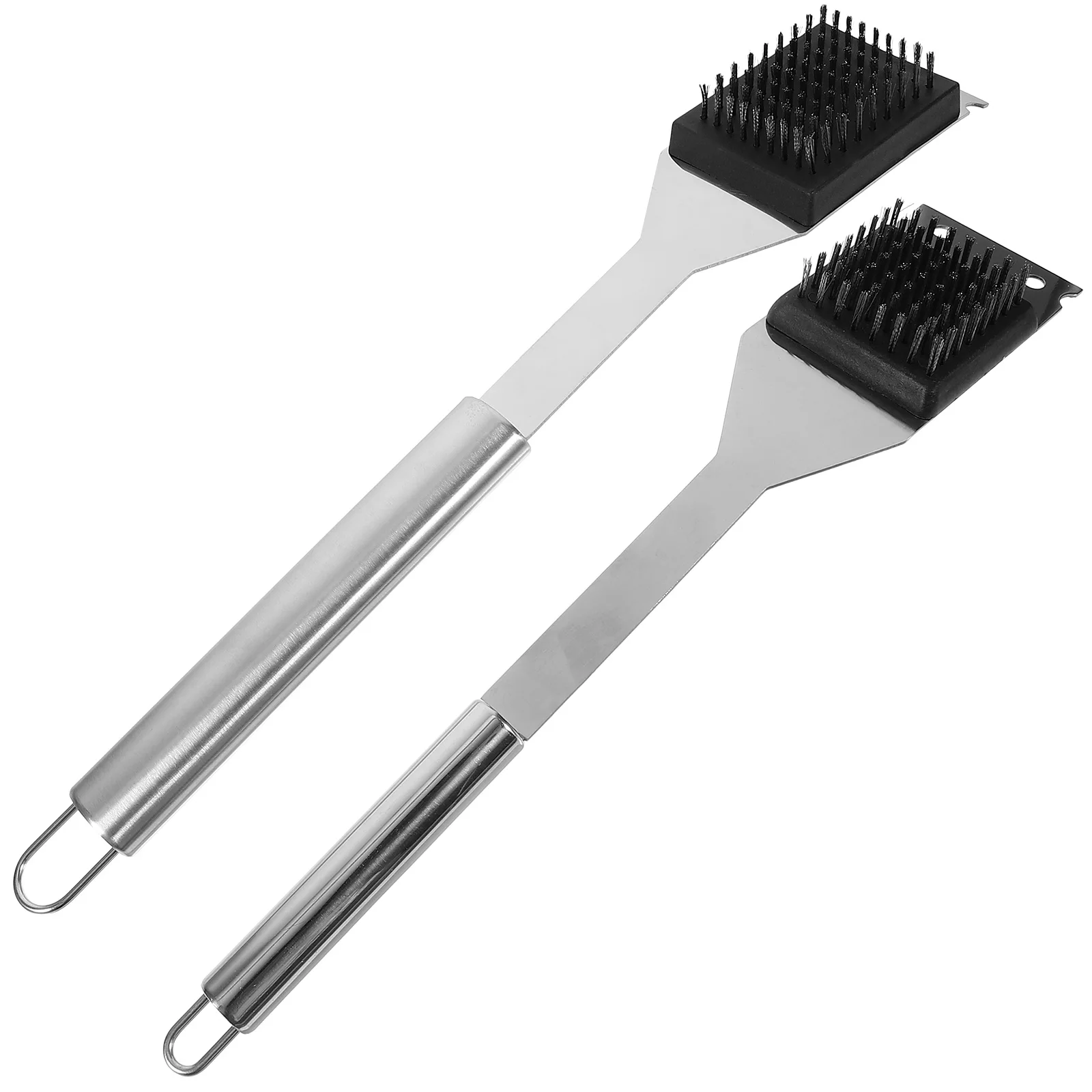 

2pcs BBQ Cleaning Brush Stainless Steel Grill Accessories Portable Lightweight Gift Barbecue Rack Scraper Tool