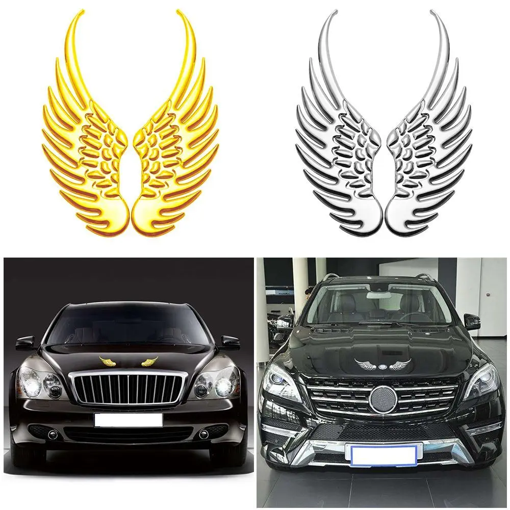 Wings Stickers 3D Stereo Car Styling Emblem Badge Decal Metal Sticker Auto Decal Car Stickers Decoration Sticker Car Logo Decor