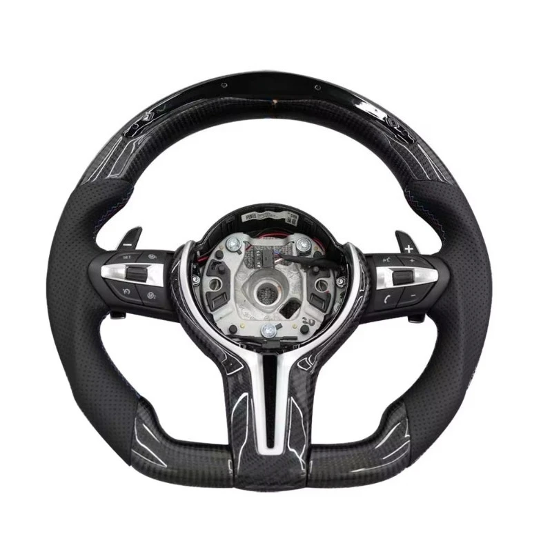Carbon Fiber Led Steering Wheel Fit for F30 F35 F80 F20 F25 M2 M3 M4 with Trim