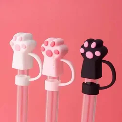 Cartoon Bottle Stopper in Glass Cup, Straw Toppers, Straw Cover Cap, Cozinha Bebidas Limpeza Acessórios, Jantar Drinkware, 1 Pc, 3Pcs