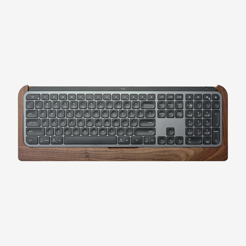 Wooden Keyboard Base Minimalist Desk Keyboards Storage Tray Office Desktop Keyboard Wrist Rest Keyboards Display Organizer Stand