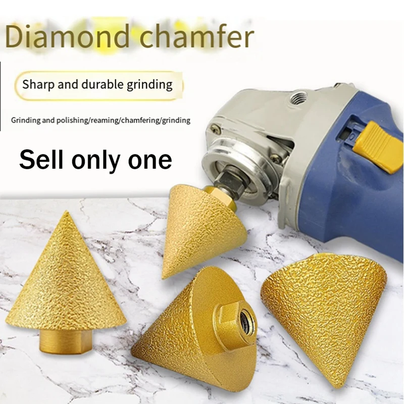 1 ชิ้น M14 เพชร Chamfer Bits Dia 38 มม.เครื่องตัดกระเบื้องหินอ่อนคอนกรีตรู