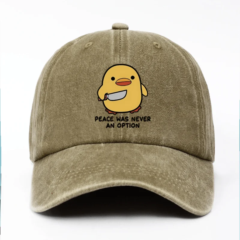Yellow Duck Letter Printed Baseball Hat for Men and Women, Adjustable for Travel, Sunscreen, Lightweight,Breathable, Comfortable
