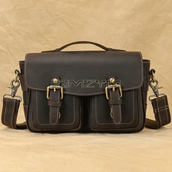 Vintage Camera Bag Small Mirrorless Camera Shoulder Bag Purse Leather Compact Camera Messenger Bag Case for Women and Men