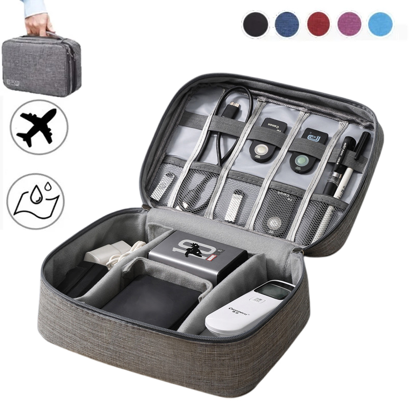  Portable Digital Storage Bag USB Gadget Waterproof Cable Organizer Pouch Electronics Devices Accessories Digitals Pack Supplies 