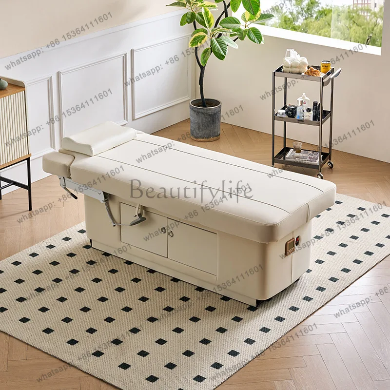 FG esthetician Face Massage Tables Beauty Comfort Knead Electric Massage Tables Lash PU Leather Furniture Mesa De Massagem MHAMC