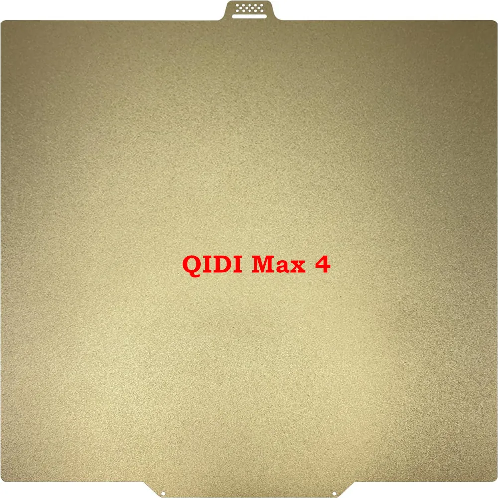 

390x390mm PEI Build Plate for QIDI Max 4 Double Side Textured PEI Spring Steel Sheet Heat Bed with Strong Adhesion& Easy Removal