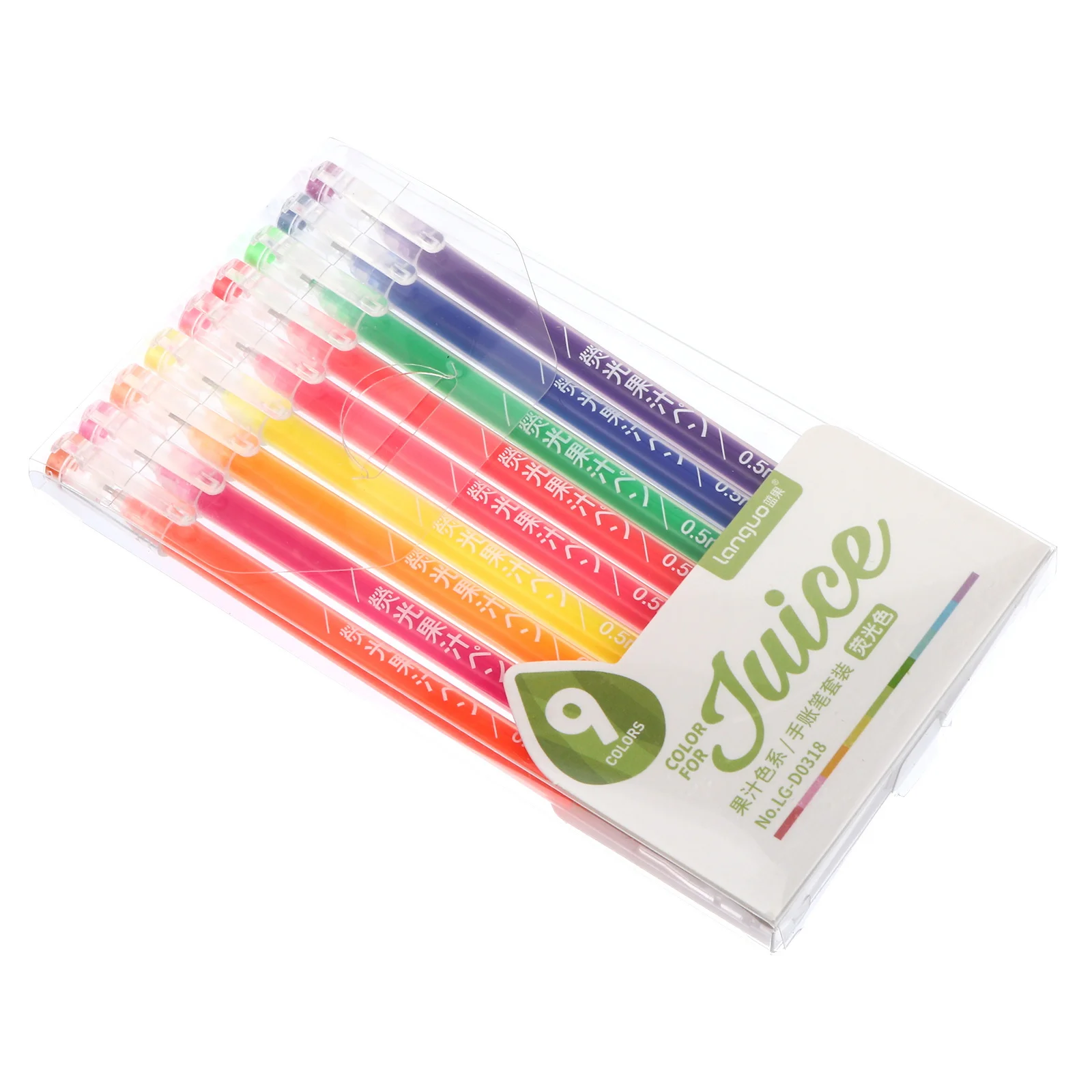 

9Pcs Colorful Painting Gel Pen Set Compact Portable Design Ideal for School Office Use Smooth Writing Stationery Plastic Gel
