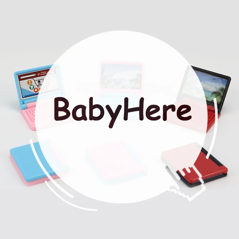 

Миниатюрный мультяшный ноутбук-симулятор, мини-модель, игрушка, реквизит для декора кукольного домика и домашних сцен