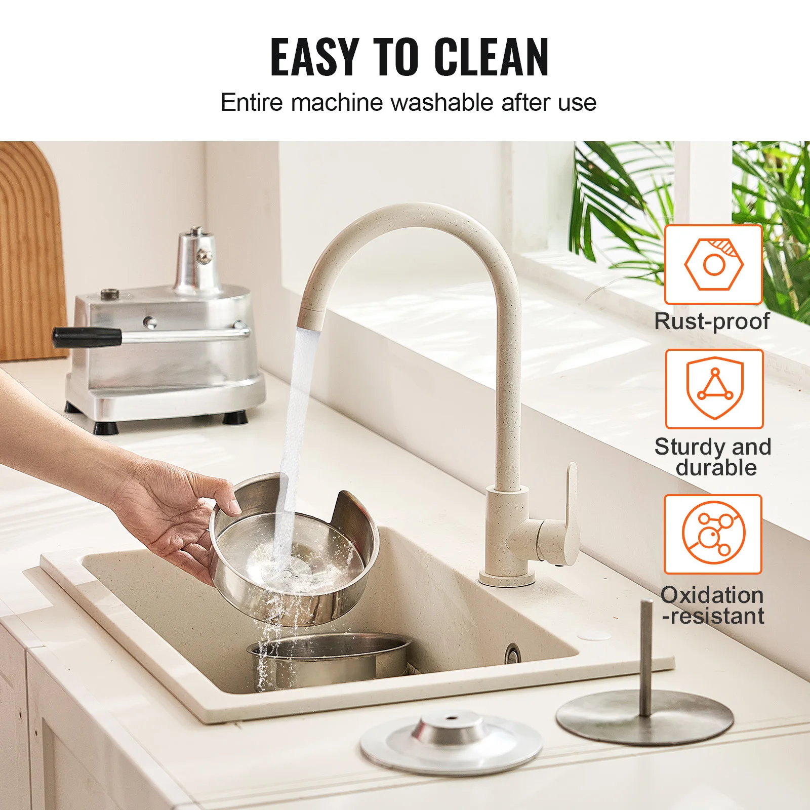 SucceBuy 6in التجارية برغر باتي صانع همبرغر لحوم البقر باتي صانع الثقيلة الغذاء الصف وعاء من الفولاذ المقاوم للصدأ برجر الصحافة #6