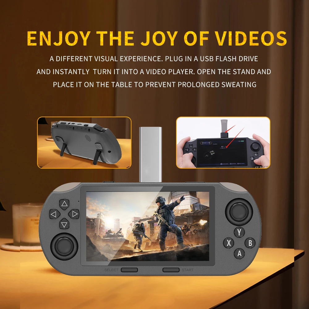 SF3000 Portable Handheld Game Player 4.5 Inch IPS Screen Retro Video Game Console Built-in 20000+ Games for PS1/GBA/SFC