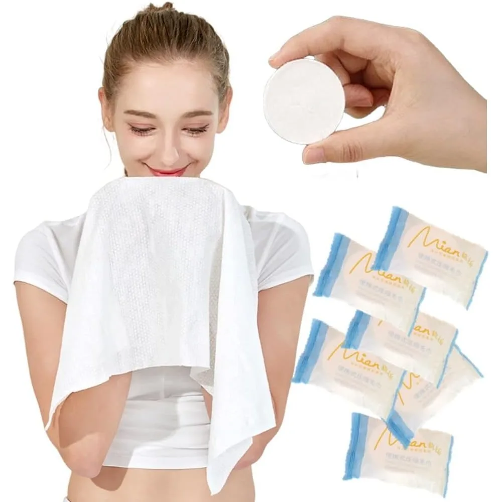 Extra Large and Thick Pure Cotton Disposable Washcloths for Travel 12 Pack of Soft Highly Absorbent Fast Drying Portable Towels Reusable Face Body Cleaning Cloths for Camping Hiking Backpacking Gym Hotel Baby Care Eco