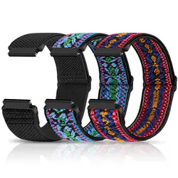 Shiny Elastic strap For Amazfit gts 4-3-2-2e-mini/bip-U-S-lite/Stratos 2 20mm/22mm band Bohemian Pride bracelet gtr-4-3-3pro-2e