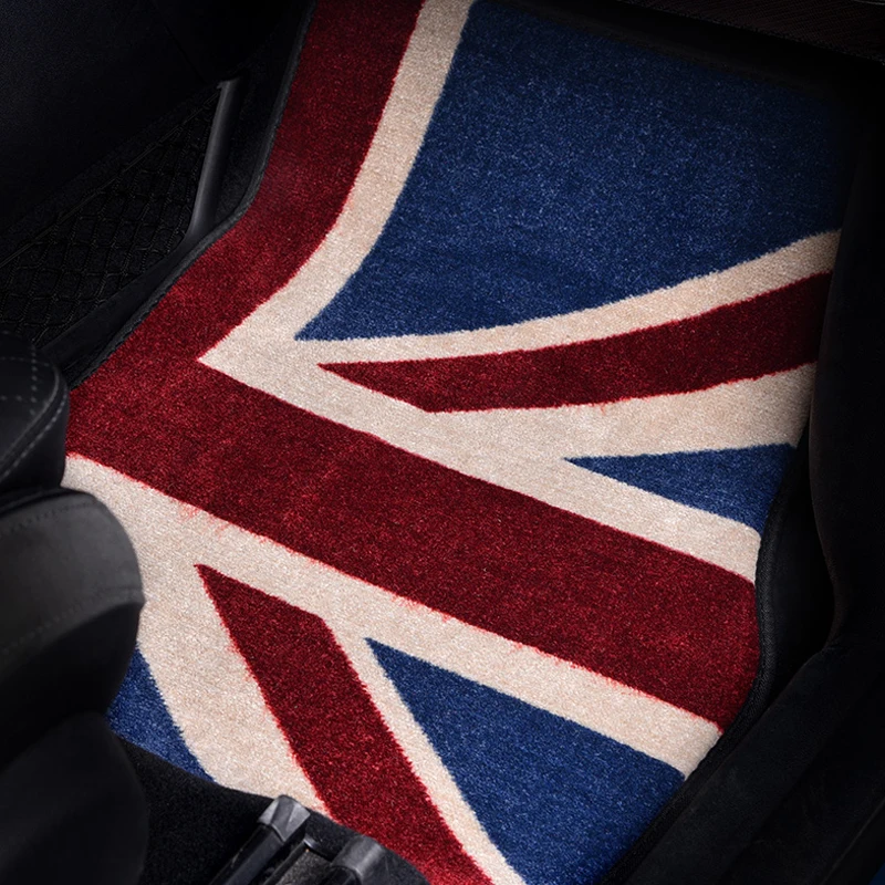 Left Hand Drive Car Floor Mats Foot Carpets For Mini Cooper R50 R52 R53 2001 2002 2003 2004 2005 2006 2007 Union Jack Style