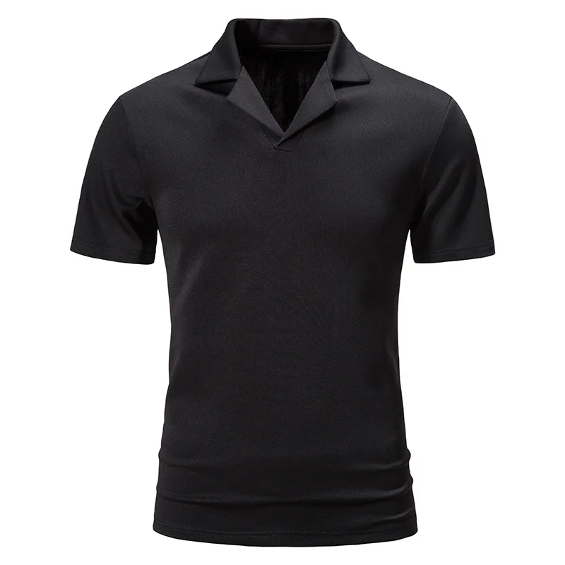 Black Solid Color Polo Shirt Men 2022 Brand Slim Short Sleeve Outdoor Shirts Quick Dry Sport Golf T-Shirt Men Tee Shirt Homme