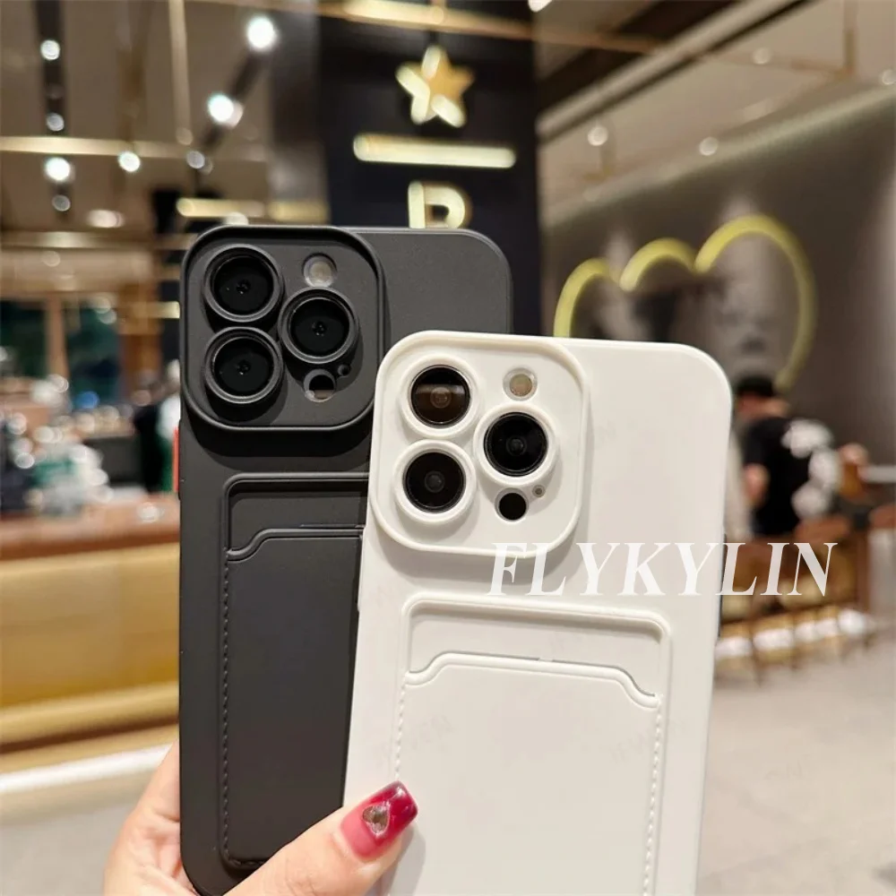 Corda plana cor sólida saco de cartão caso do telefone para xiaomi 15t pro para xiaomi 15t pendurado corda silicone macio