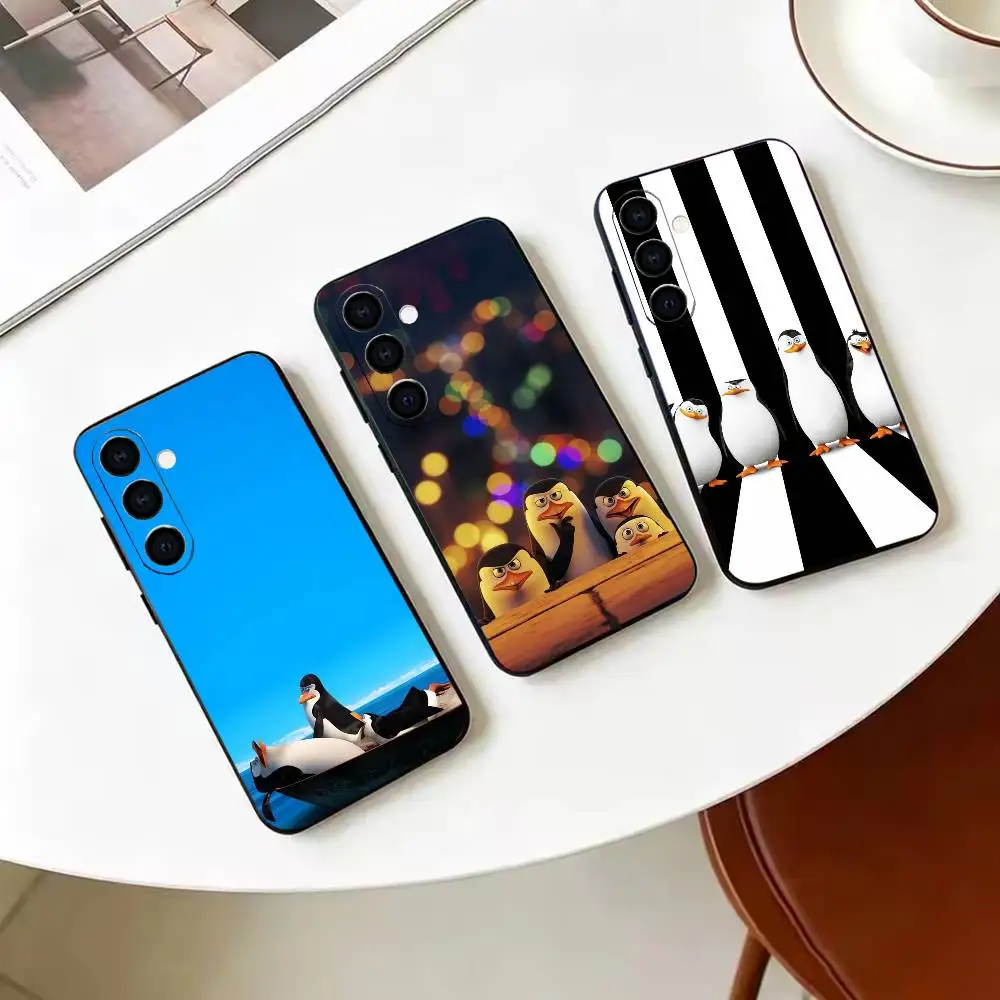 The P-Penguins Of M-Madagascar  Phone Case For Samsung Galaxy A73,A72,A71,A70,A53,A52,A51,Others Soft Black Cover
