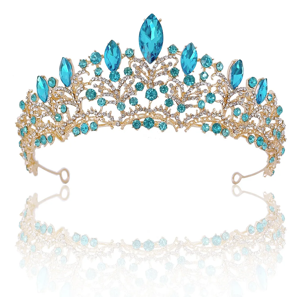 

A New Baroque Exquisite Crown Bridal Accessory for Brides Fashion Jewelry