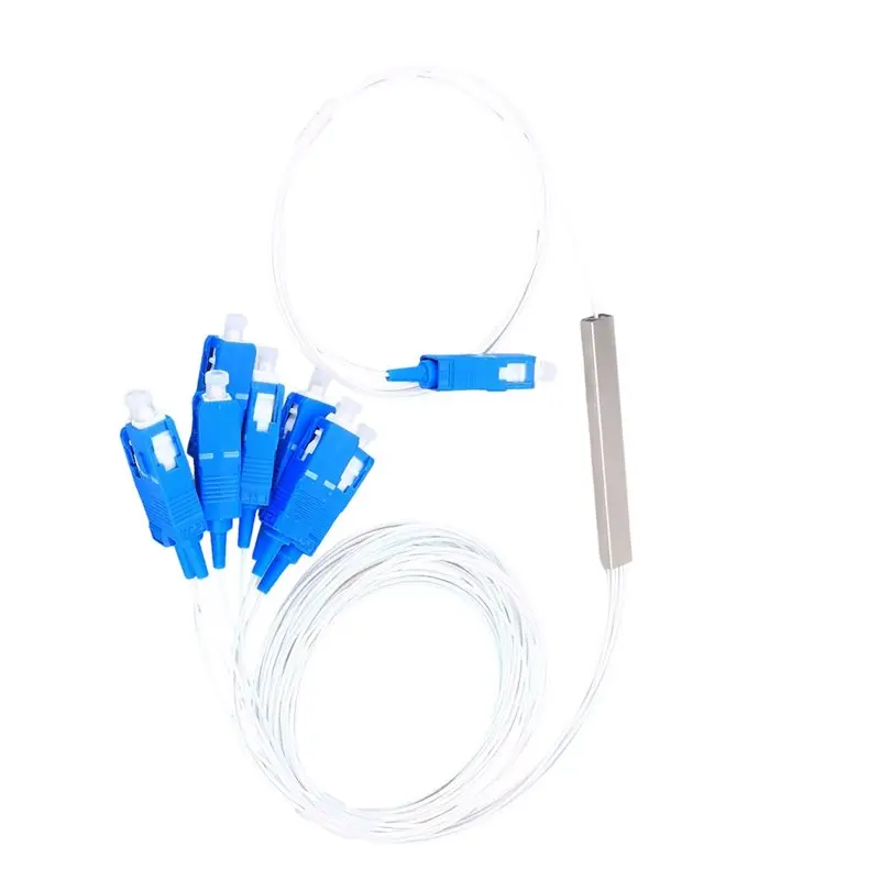 Optic Fiber Splitter 1X8 SC/UPC Single Mode PLC Micro Fiber Optic Splitter For FTTH Network Distribution CATV Use 1X8